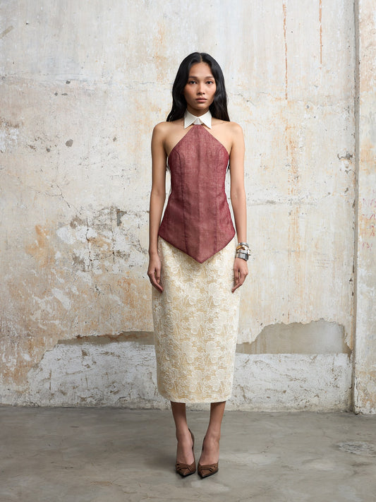 Chân Váy Ren Lá Sen