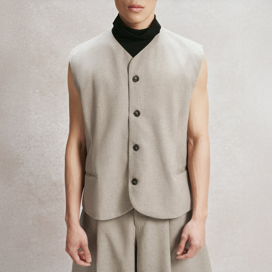 Beige Patio Gilet AIN Astoud