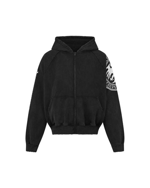 DIMOIR DRACO SEAL Washed Black Hoodie Astoud