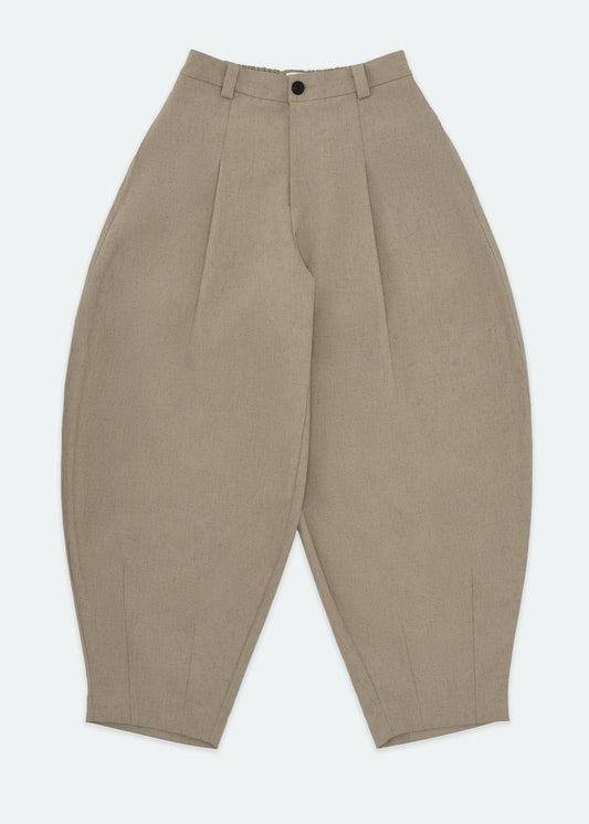 Beige Vase Wool-Blend Pants AIN Astoud