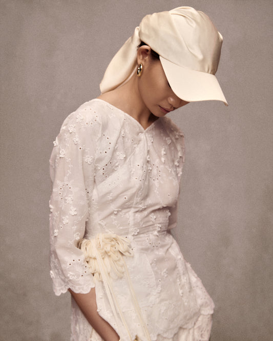 Cream Tax Silk Cap AN HERITAGE ASTOUD