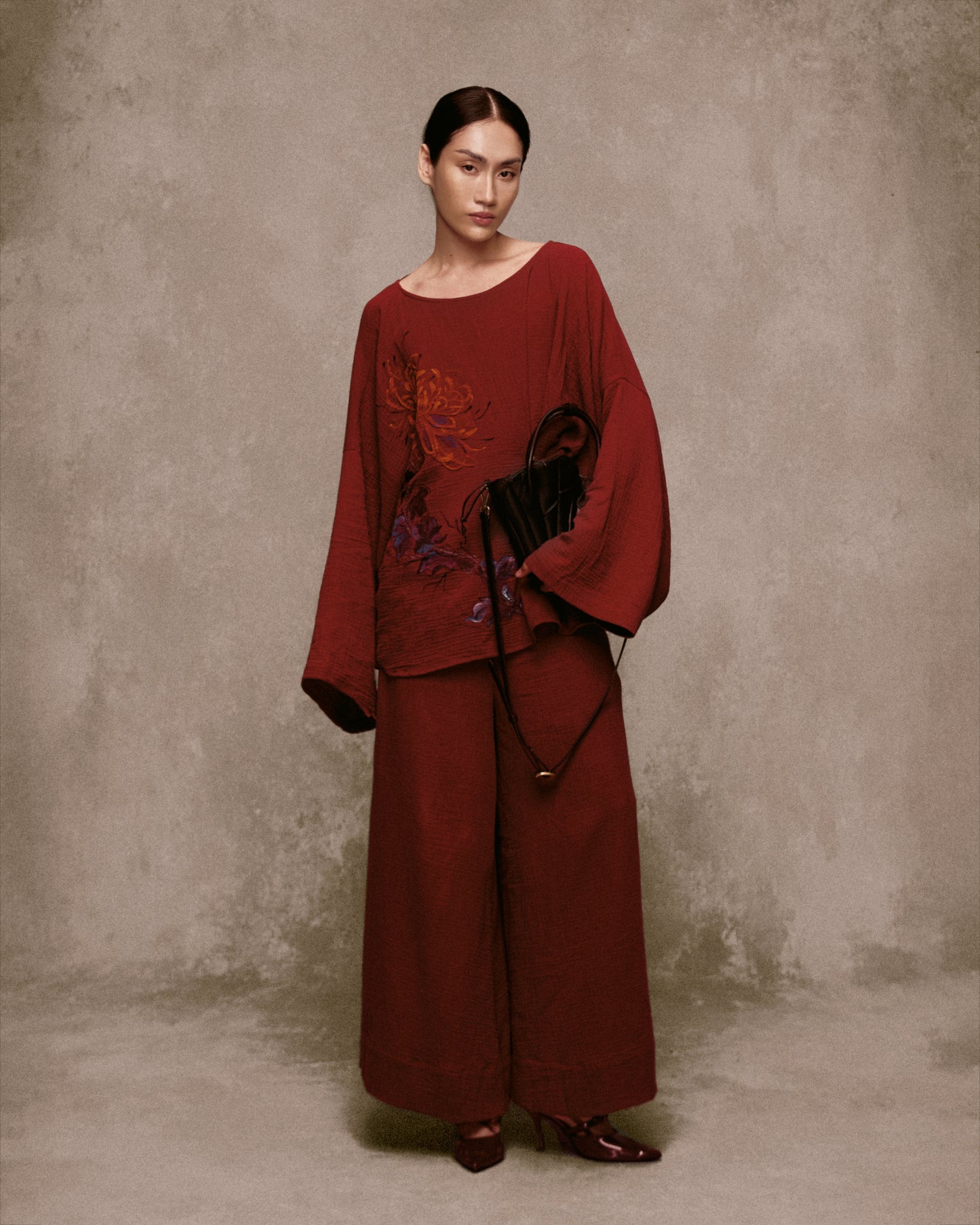 Nhiêu Lộc Muslin Palazzo Wide-leg Pants AN HERITAGE ASTOUD