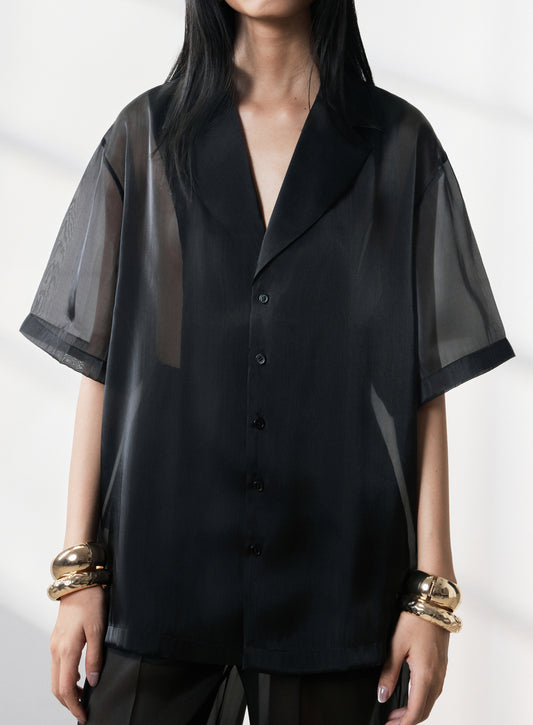 s25-womens-black-silk-organza-shirt fortythree astoud