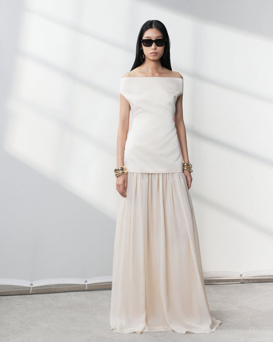 s25-womens-beige-layered-dress fortythree astoud